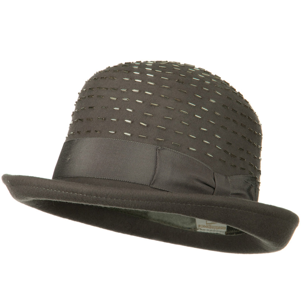 Solid Wool Felt Hat - Grey OSFM