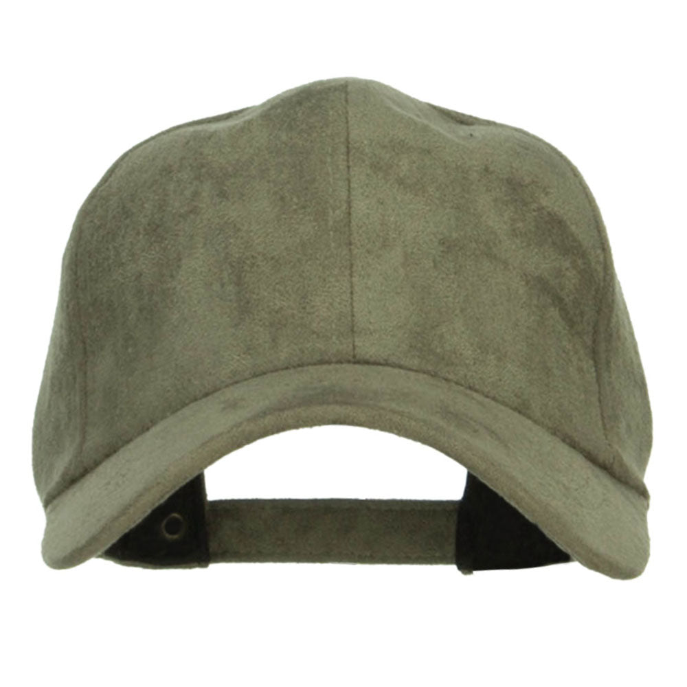 Structured Faux Suede Cap - Olive OSFM