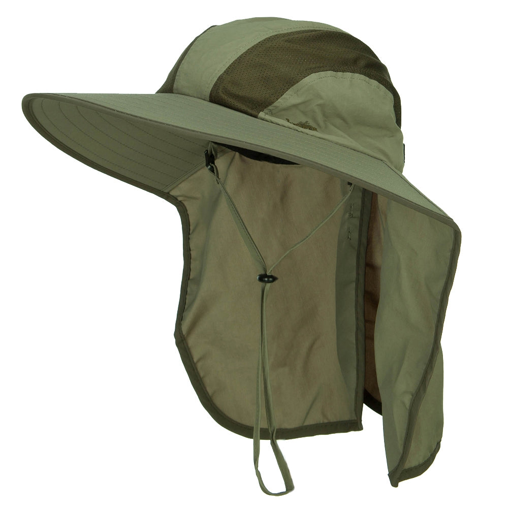 Talson UV Large Bill Flap Hat - Olive OSFM