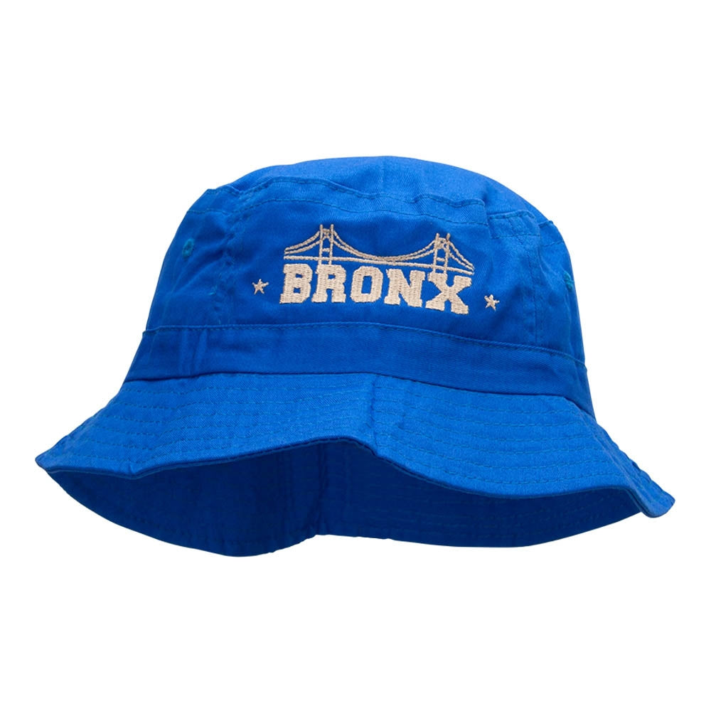 The Bronx Embroidered Bucket Hat - Royal OSFM