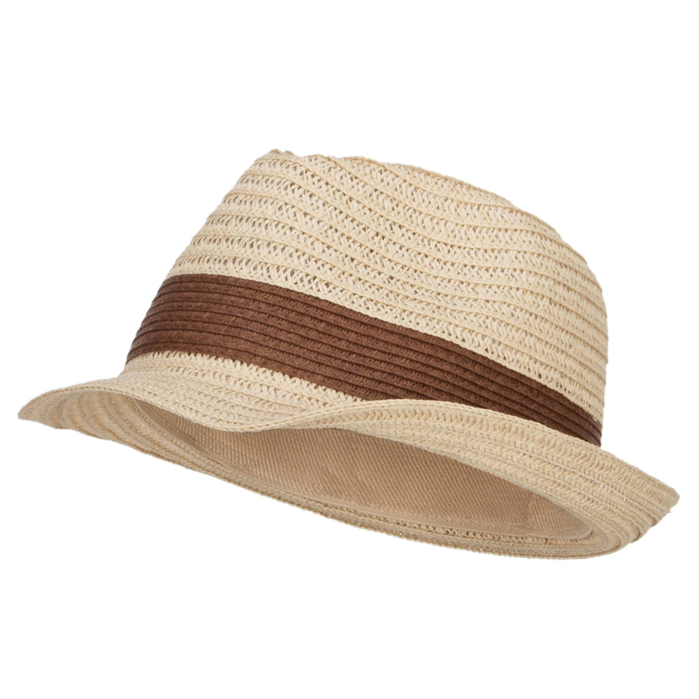 Women&#039;s Toyo Braid Fedora Hat - Natural Brown OSFM