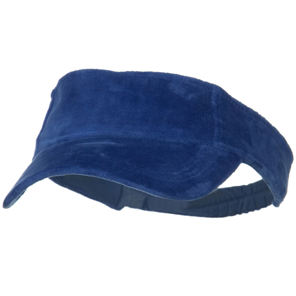 Superior Velvet Cloth Sun Visor - Royal OSFM