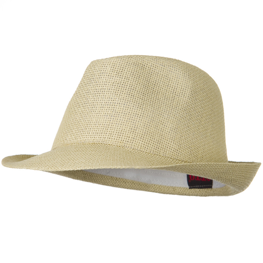 Twisted Toyo Straw Fedora Hat - Natural L