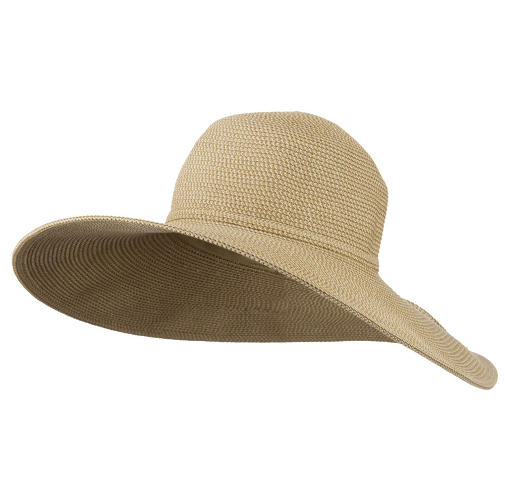 UPF 50+ Paper Toyo Tweed 5 Inch Brim Hat - Tan OSFM