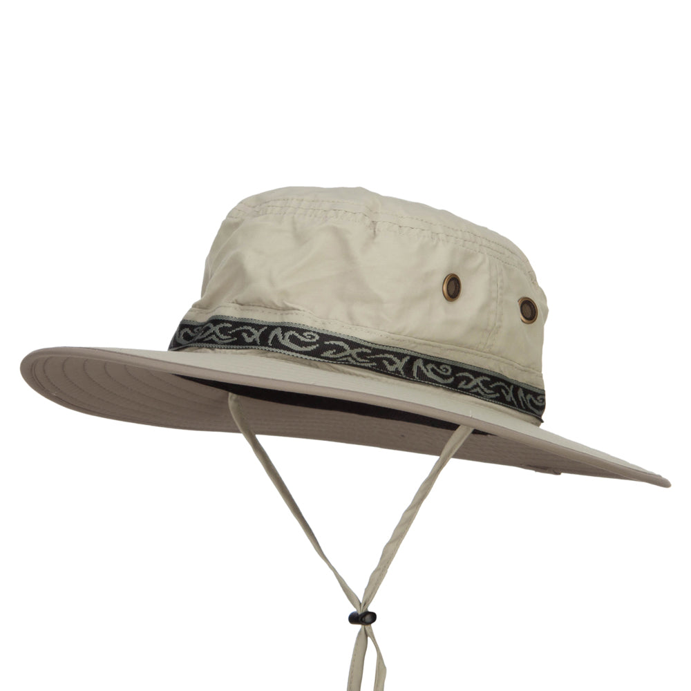 Talson UV Sun Hat with Jacquard Ribbon - Khaki M