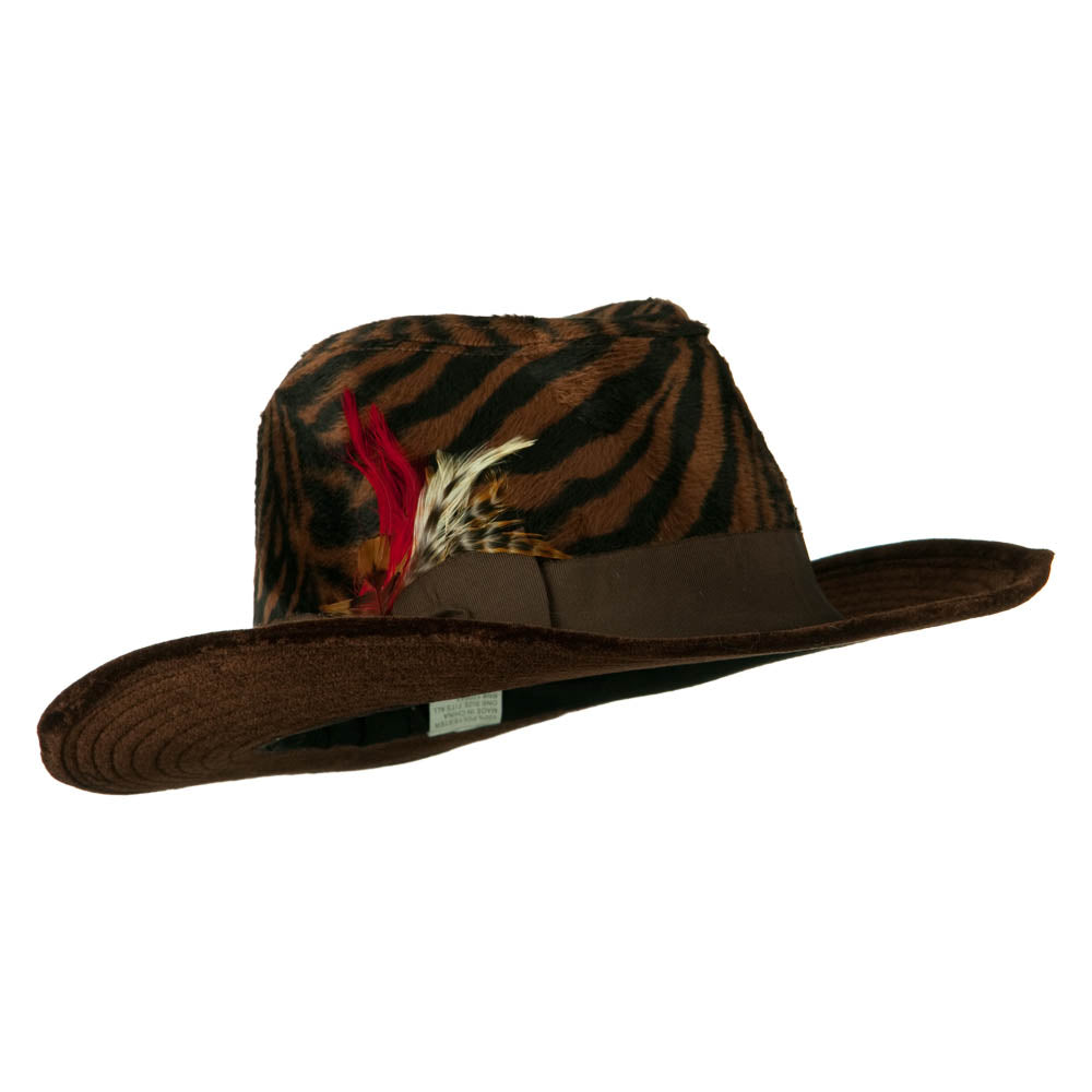 Two Tone Woman&#039;s Cowboy Feather Hat - Black OSFM