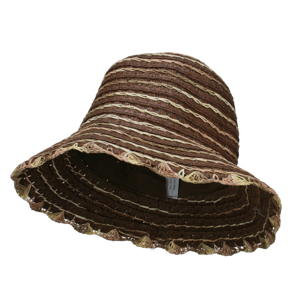 Loop Toyo Braid Bucket Hat - Brown OSFM