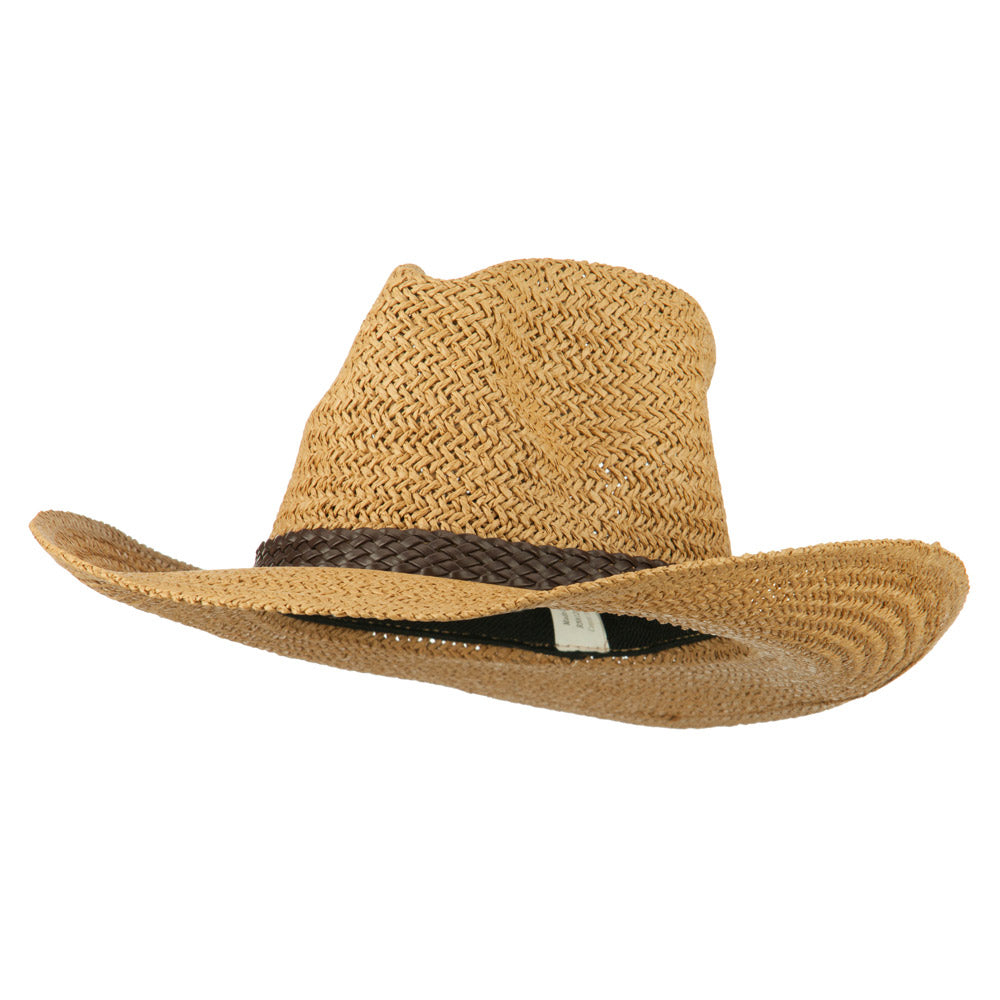 Women&#039;s Straw Braid Cowboy Hat - Brown S-M