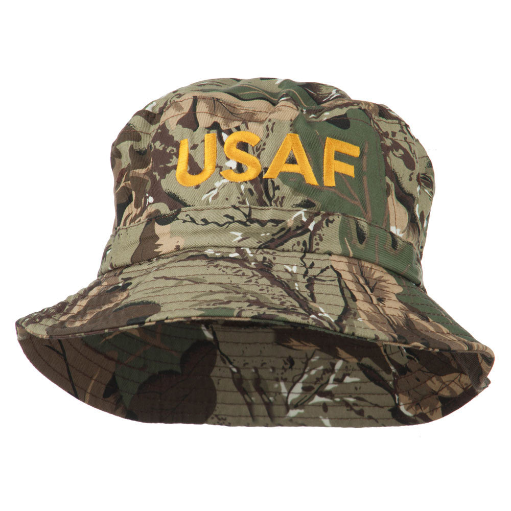 US Air Force Embroidered Pigment Dyed Bucket Hat - Camo OSFM