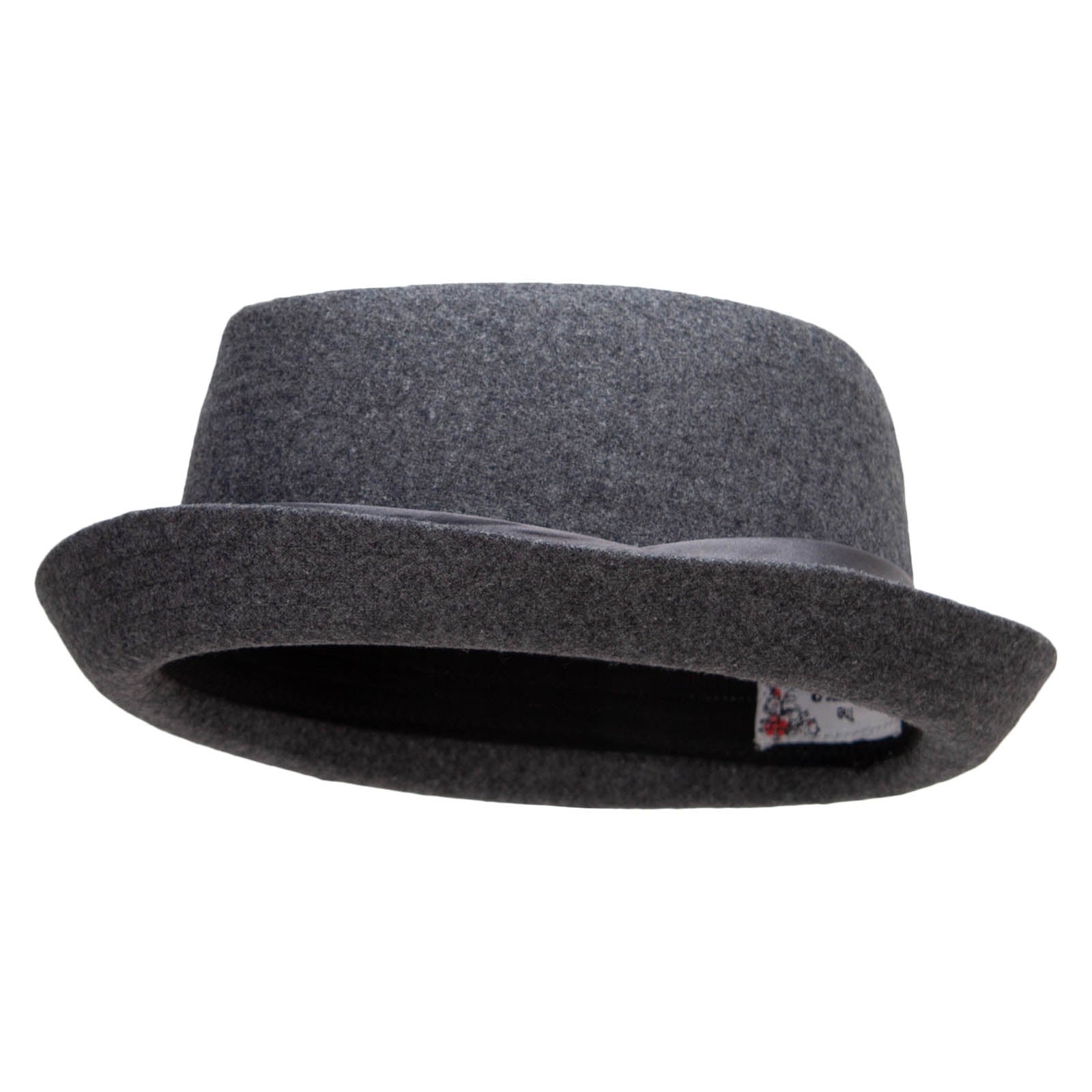 Wool Upbrim Pork Pie Fedora - Charcoal L-XL