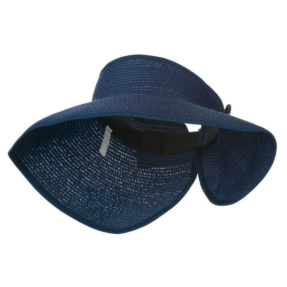 UPF 50+ Bow Closure Roll Up Visor - Navy OSFM