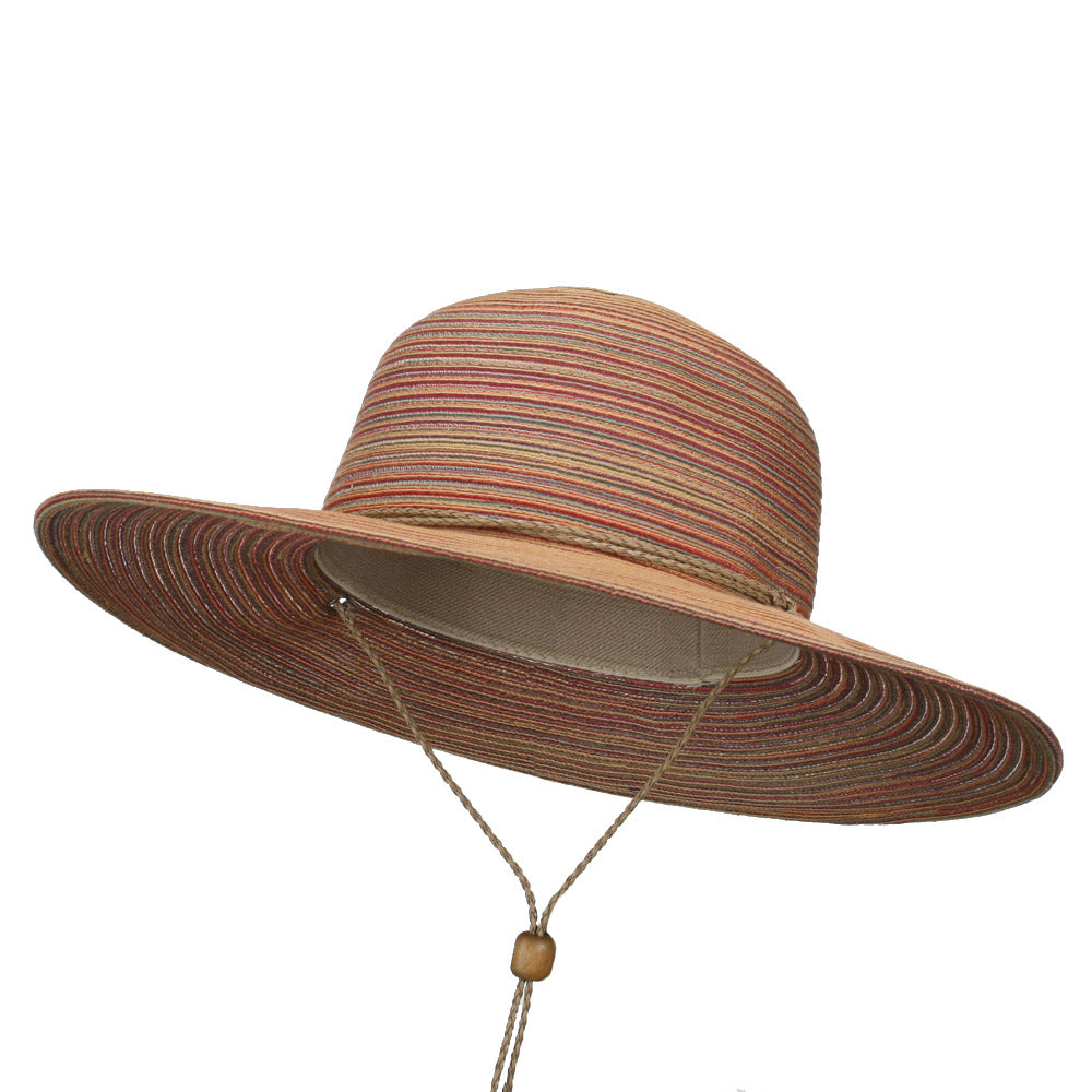 UPF 40+ Poly Braid Chin Cord Hat - Sunset OSFM