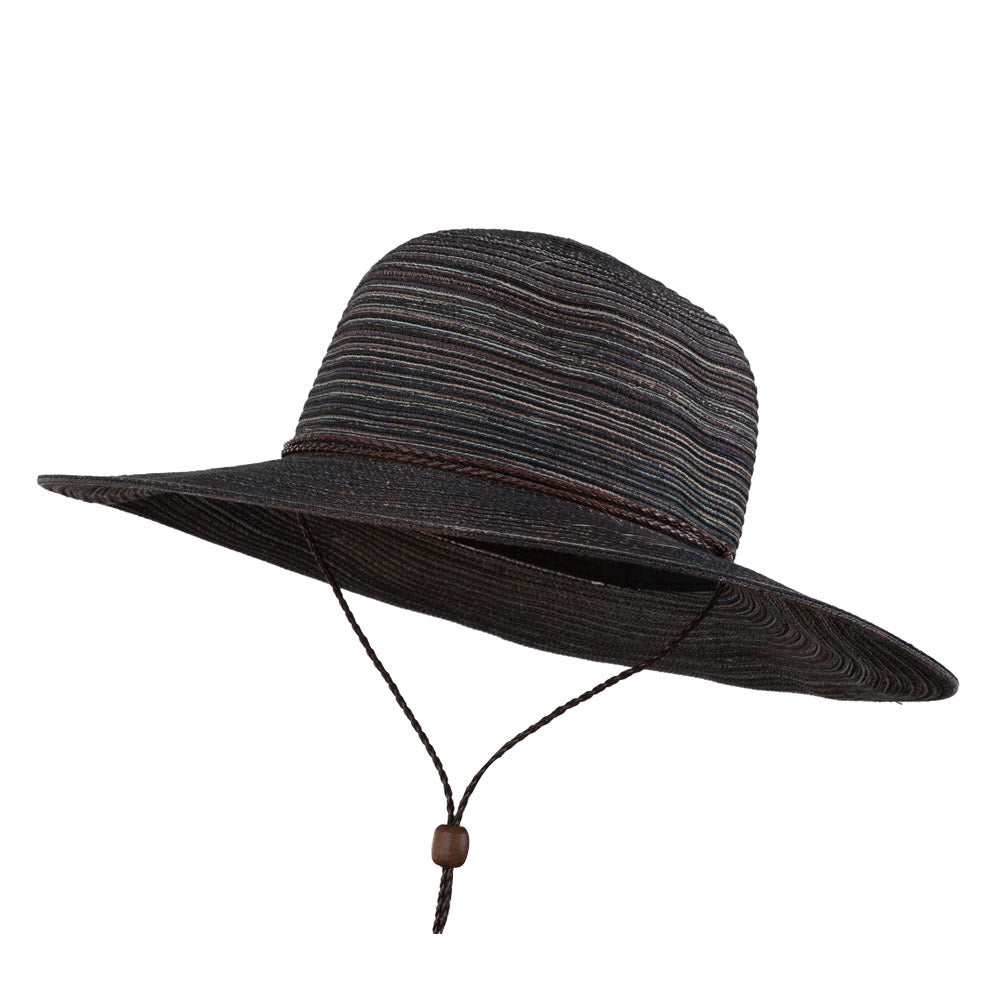 UPF 40+ Poly Braid Sun Hat - Black OSFM