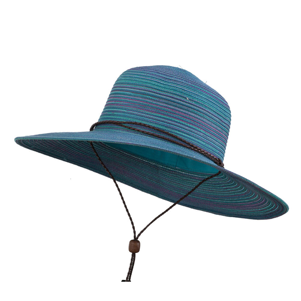 UPF 40+ Poly Braid Sun Hat - Blue OSFM