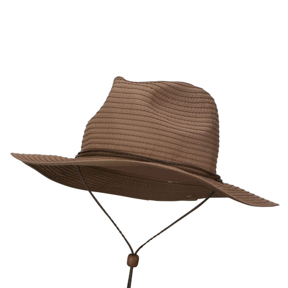 Men&#039;s Adjustable UPF 45+ Gambler Sun Hat - Brown OSFM