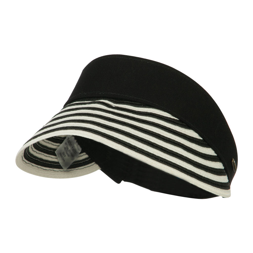 UPF 50+ Toyo Paper Braid Visor - Black OSFM