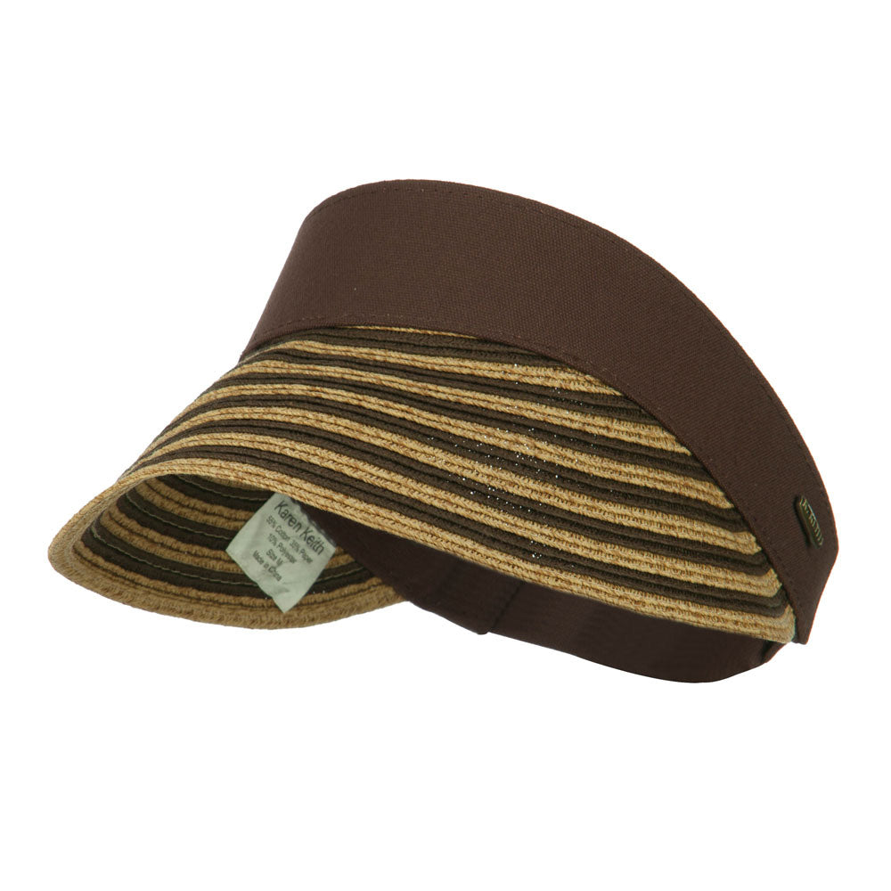 UPF 50+ Toyo Paper Braid Visor - Brown OSFM