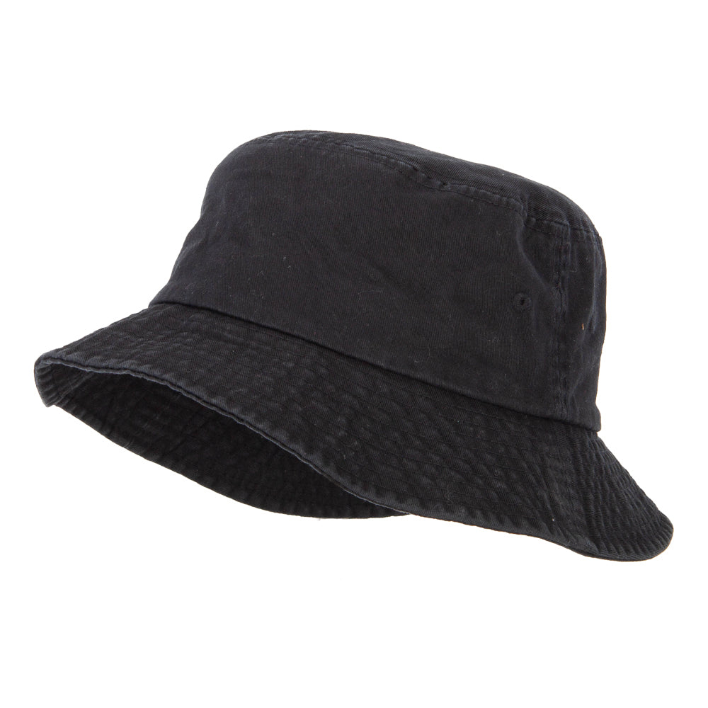 Unisex Multipurpose Crushable Cotton Twill Bucket Hat - Black M