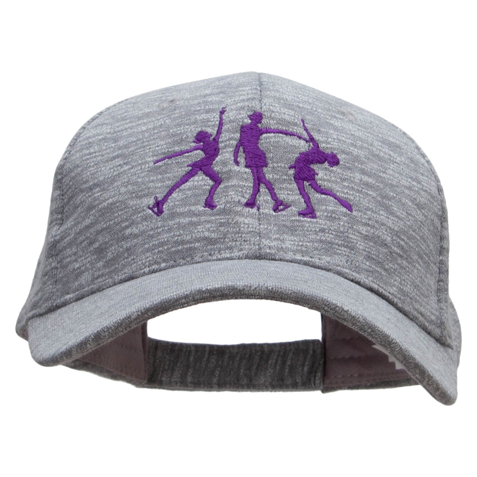 Figure Skating Girls Heather Polyester Low Profile Cap - Heather Grey OSFM