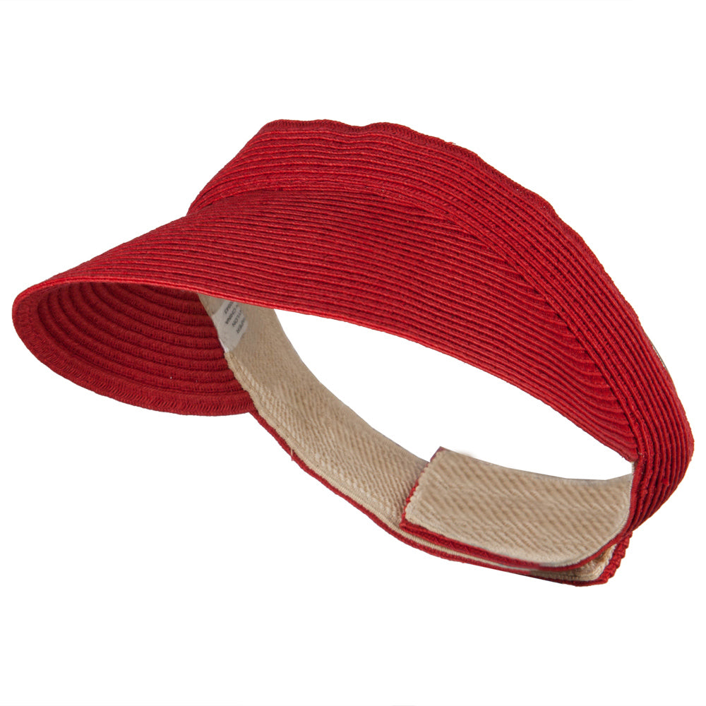 UPF 50+ Crushable Toyo Sun Visor - Red OSFM