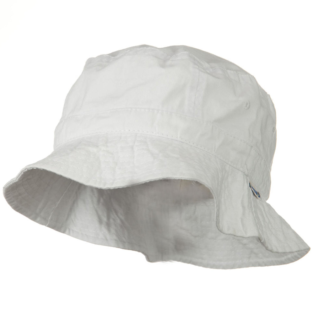 Vacational Cotton Twill Bucket Hat - White XL