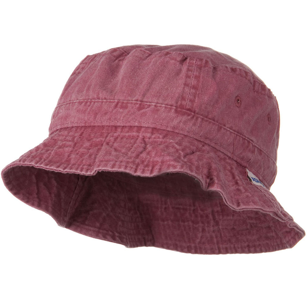 Vacational Cotton Twill Bucket Hat - Red L