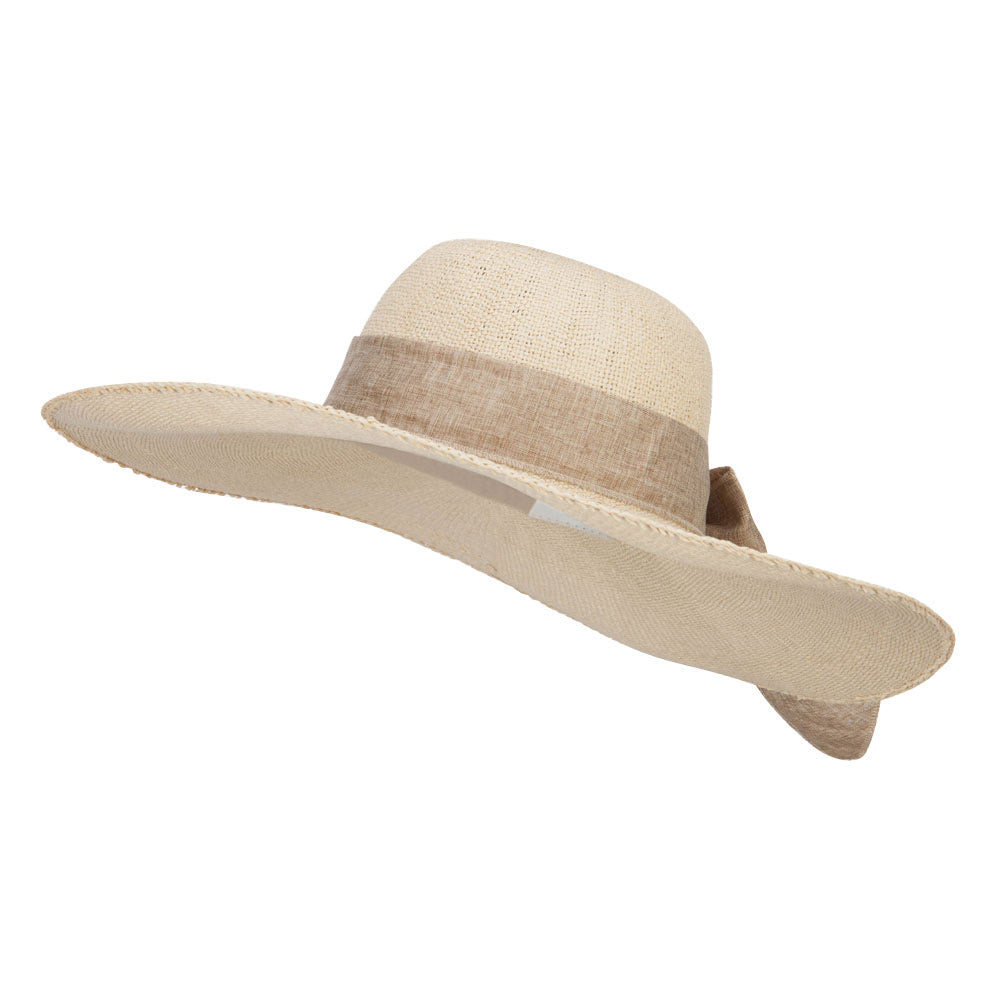 Women&#039;s Cotton Scarf Woven Braid Hat - Natural OSFM