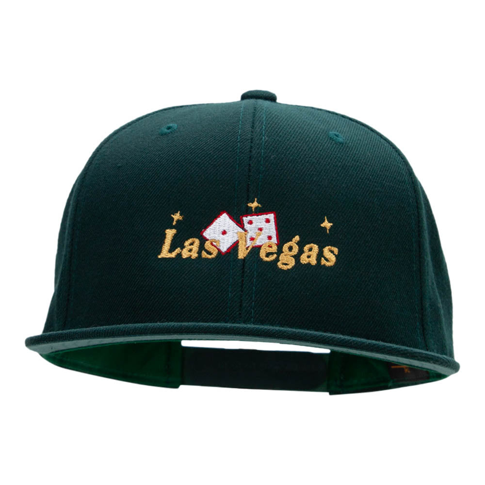 Las Vegas Vibes Embroidered Wool Blend Prostyle Snapback - Spruce OSFM