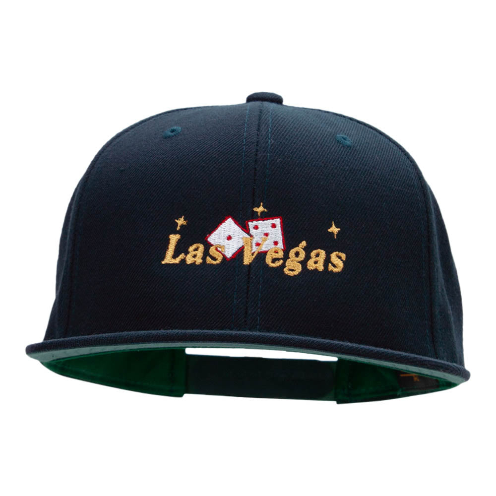 Las Vegas Vibes Embroidered Wool Blend Prostyle Snapback - Navy OSFM