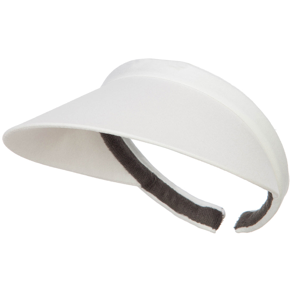 Cotton Small Clip On 4 Inch Bill Visor - White OSFM