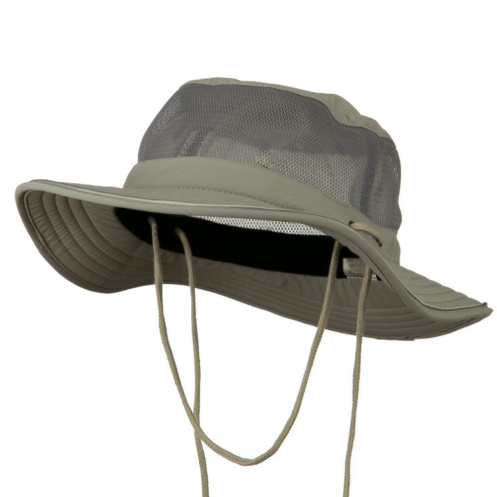 Big Size Talson UV Mesh Bucket Hat - Grey XL-2XL