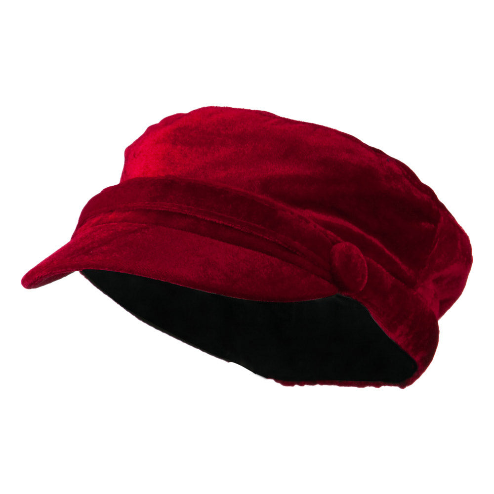 Velvet Military Hats For Kids - Red 54CM