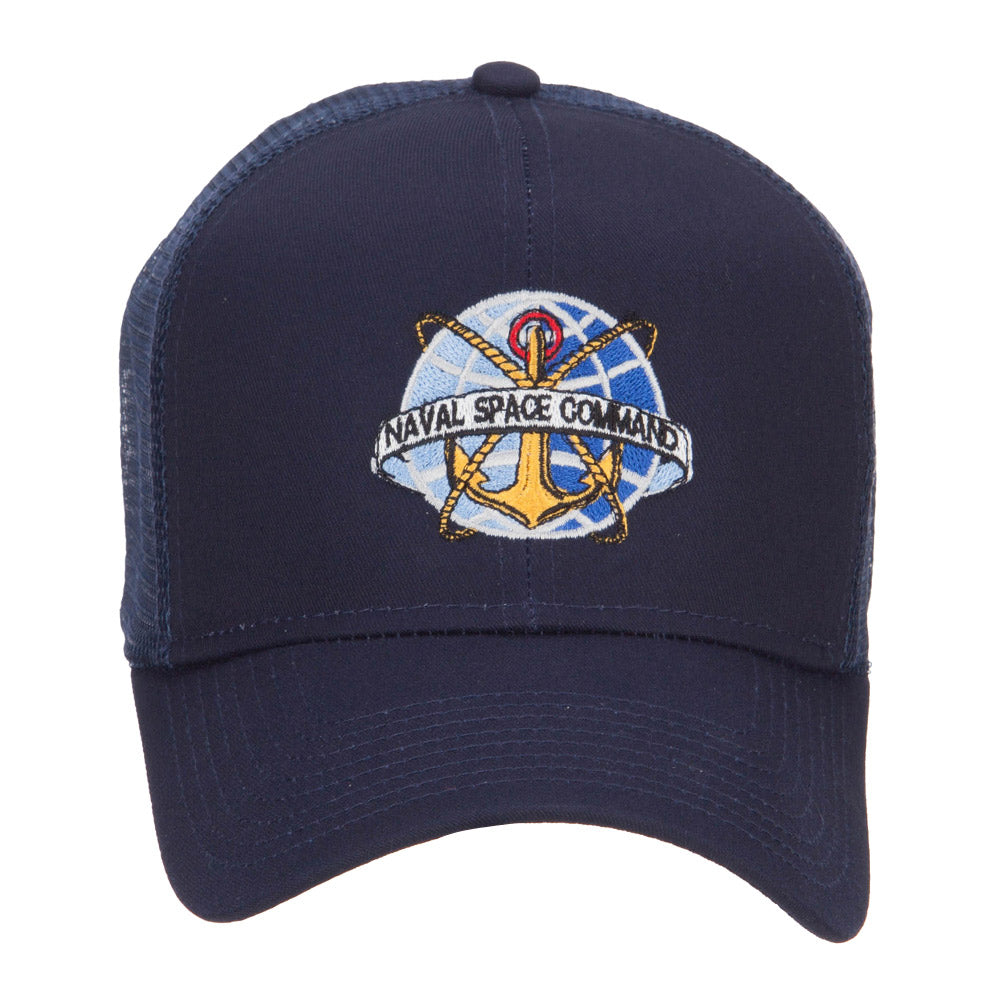 Naval Space Command Embroidered Mesh Cap - Navy OSFM