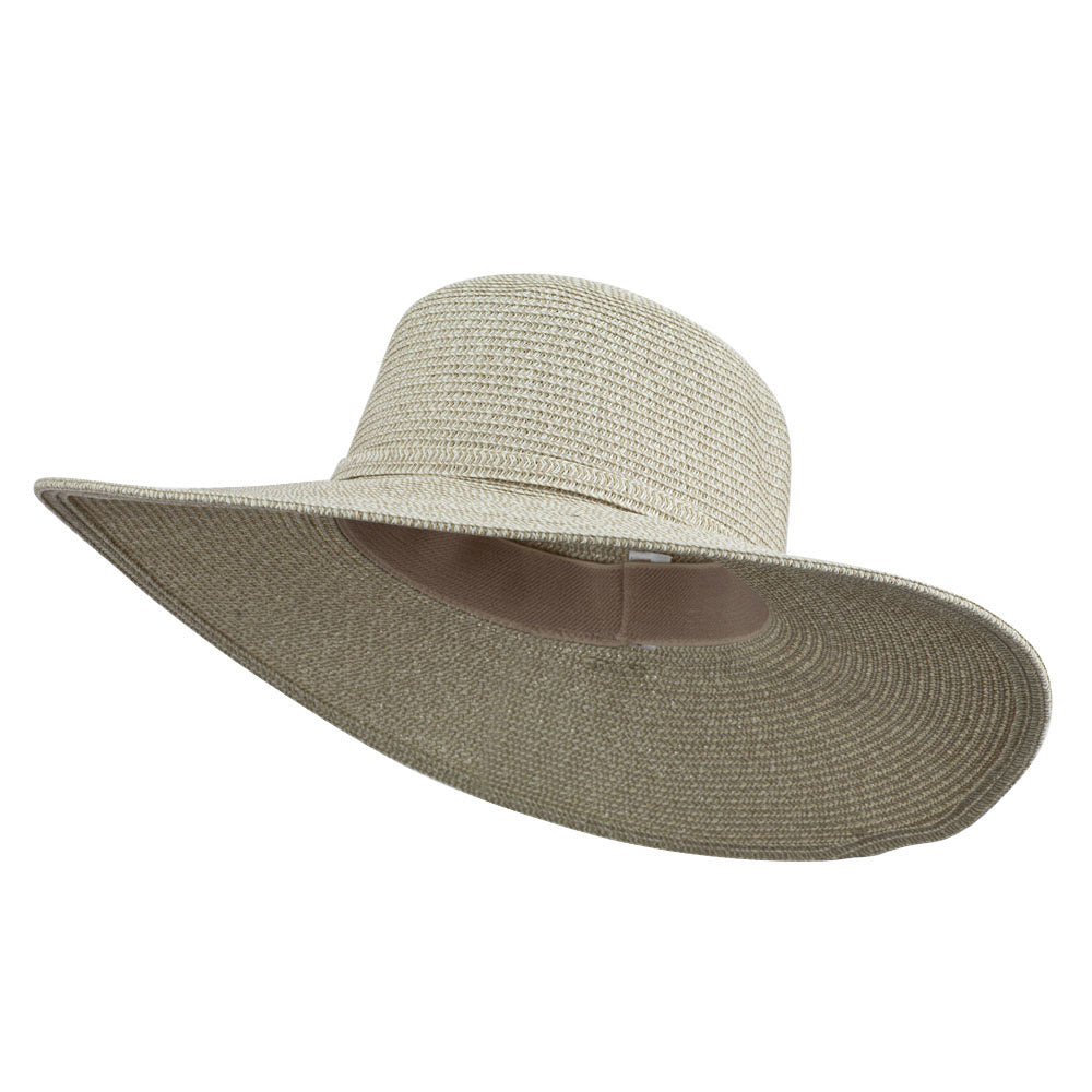 UPF 50+ Self Tie Flat Brim Hat - Khaki OSFM