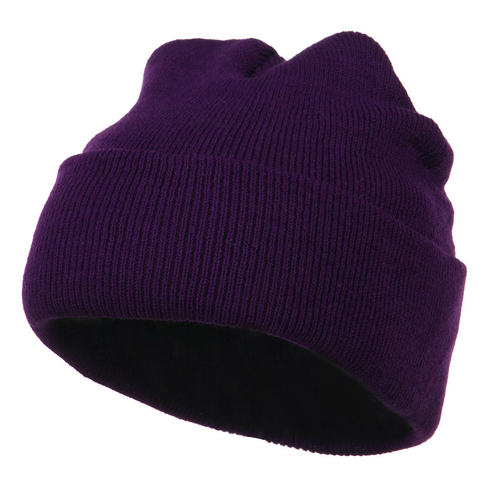 Super Stretch Knit Watch Cap Beanie - Purple OSFM