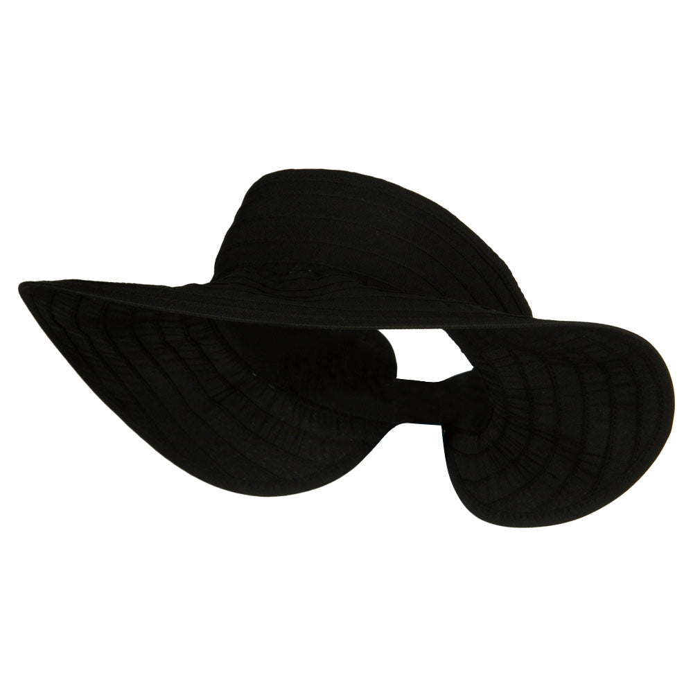 Women&#039;s UPF 40+ Roll Up Gardening Visor - Black OSFM