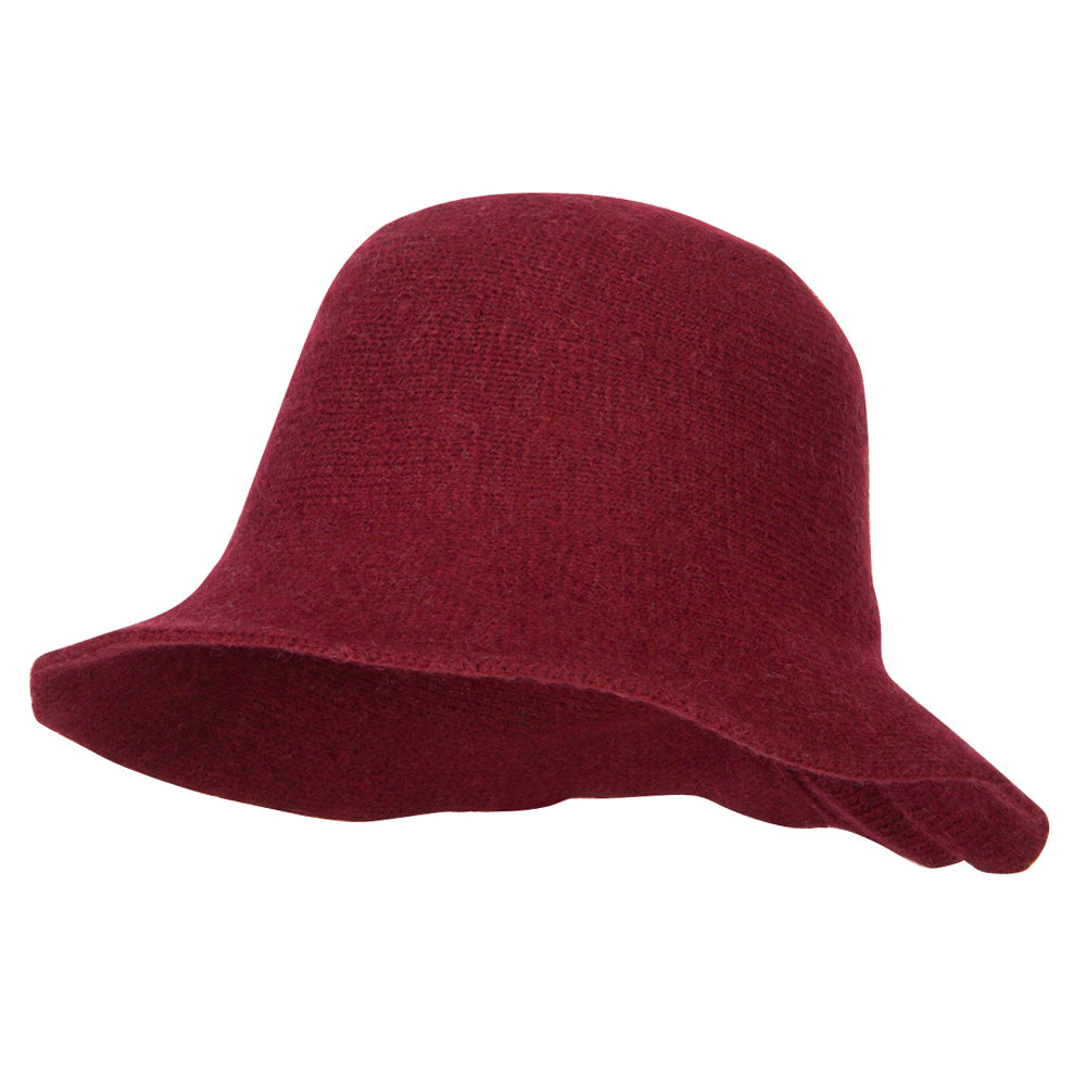 Women&#039;s Grosgrain Bow Accented Cloche Bucket Hat - Red OSFM