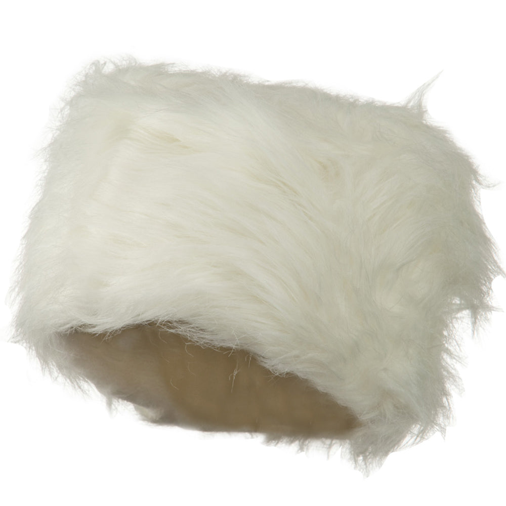 Woman&#039;s Faux Fur Bucket Hat - White OSFM