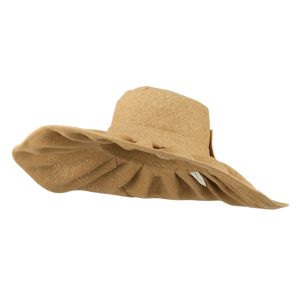 Women&#039;s Woven Paper Bow Hat - Bronze OSFM