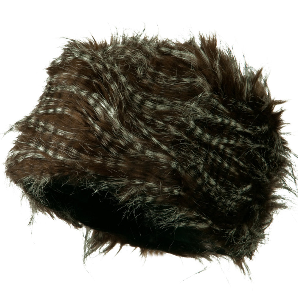 Woman&#039;s Faux Fur Bucket Hat - Brown OSFM