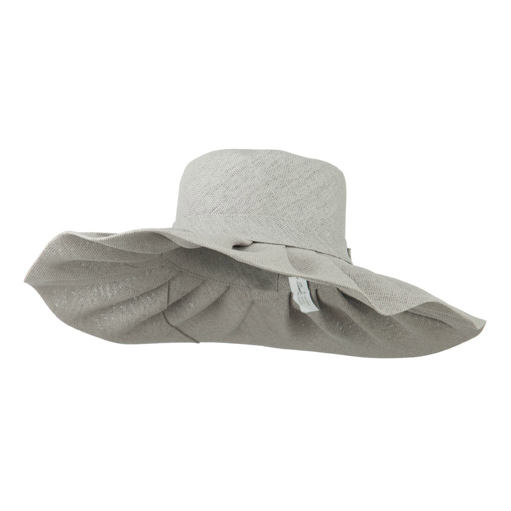 Women&#039;s Woven Paper Bow Hat - Taupe OSFM