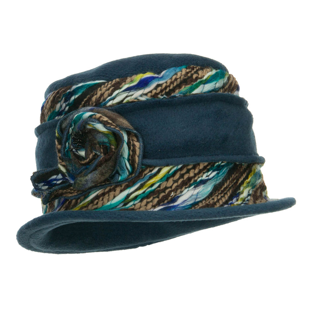 Women&#039;s Polar Fleece Winter Bucket Hat - Blue OSFM