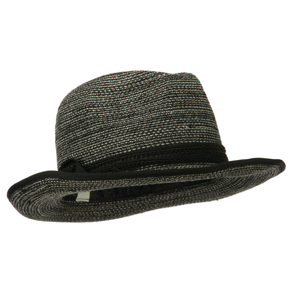 Women&#039;s Triple Hat Band Wool Fedora - Black OSFM