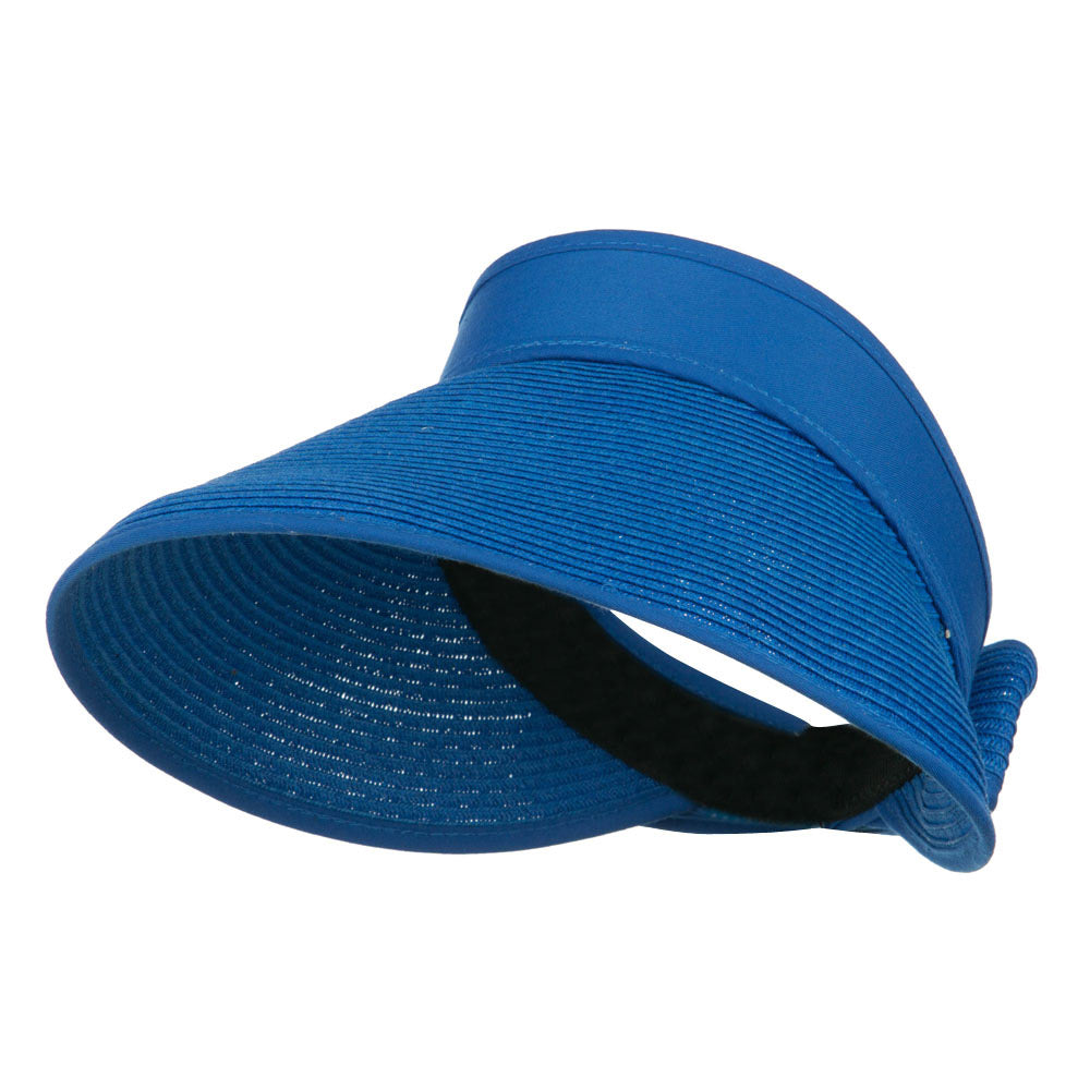 Paper Braid Roll Up Gardening Visor - Blue OSFM