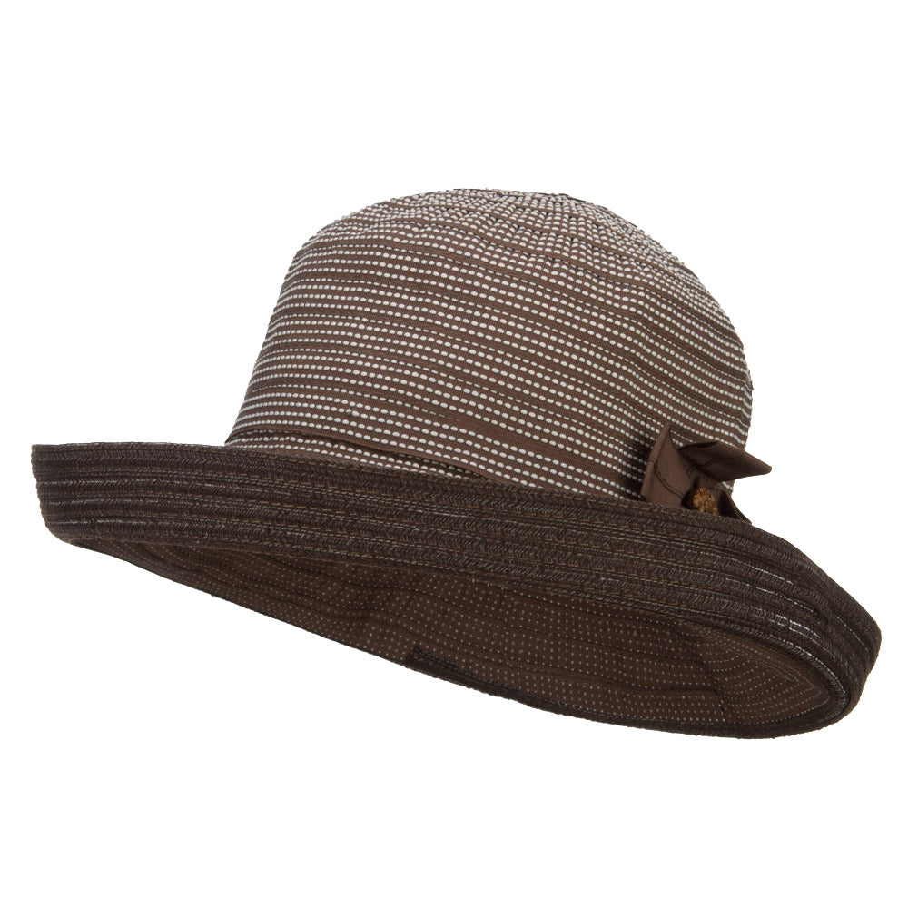 Women&#039;s Designed Crushable Sun Hat - Brown OSFM