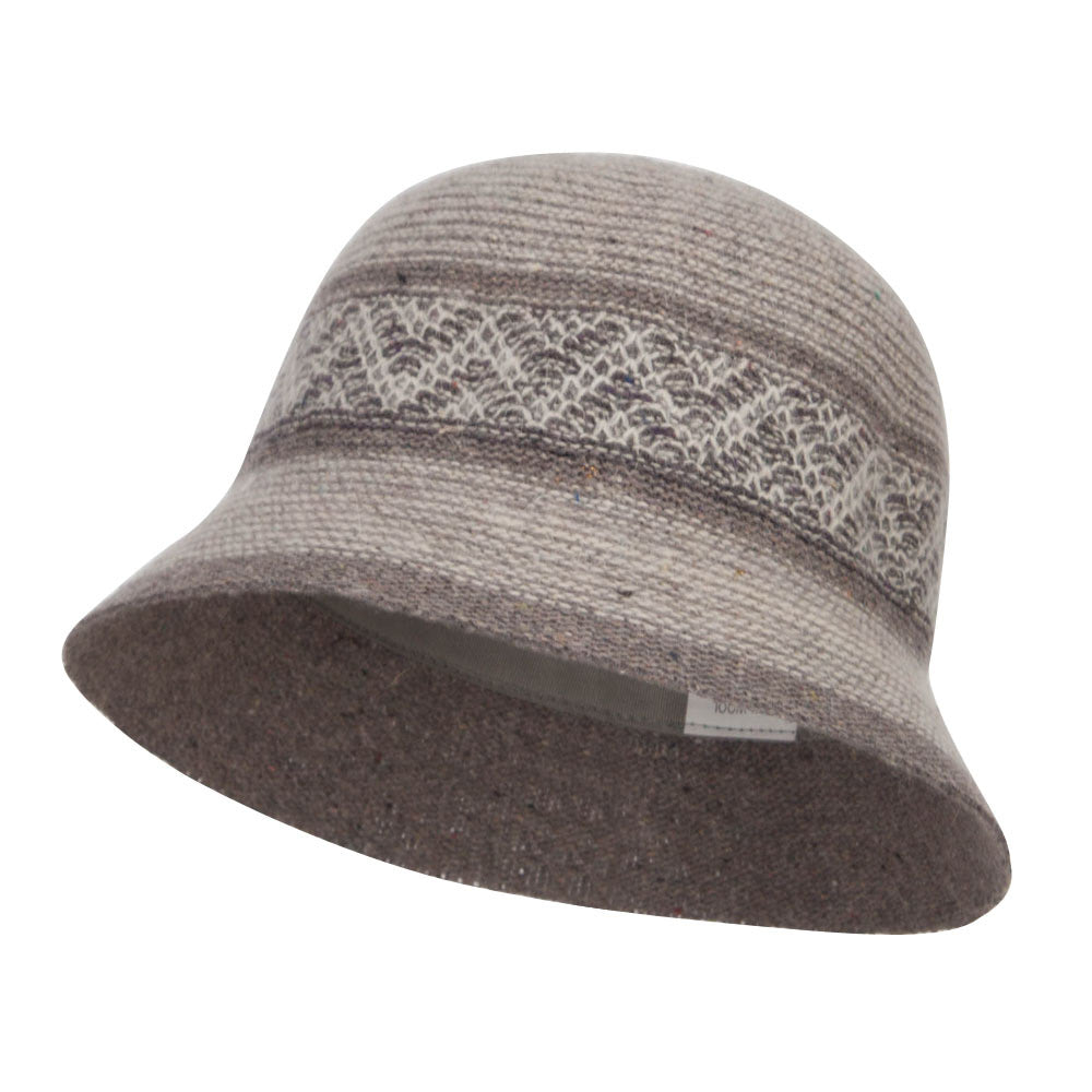 Women&#039;s Yarn Blend Cloche Hat - Grey OSFM