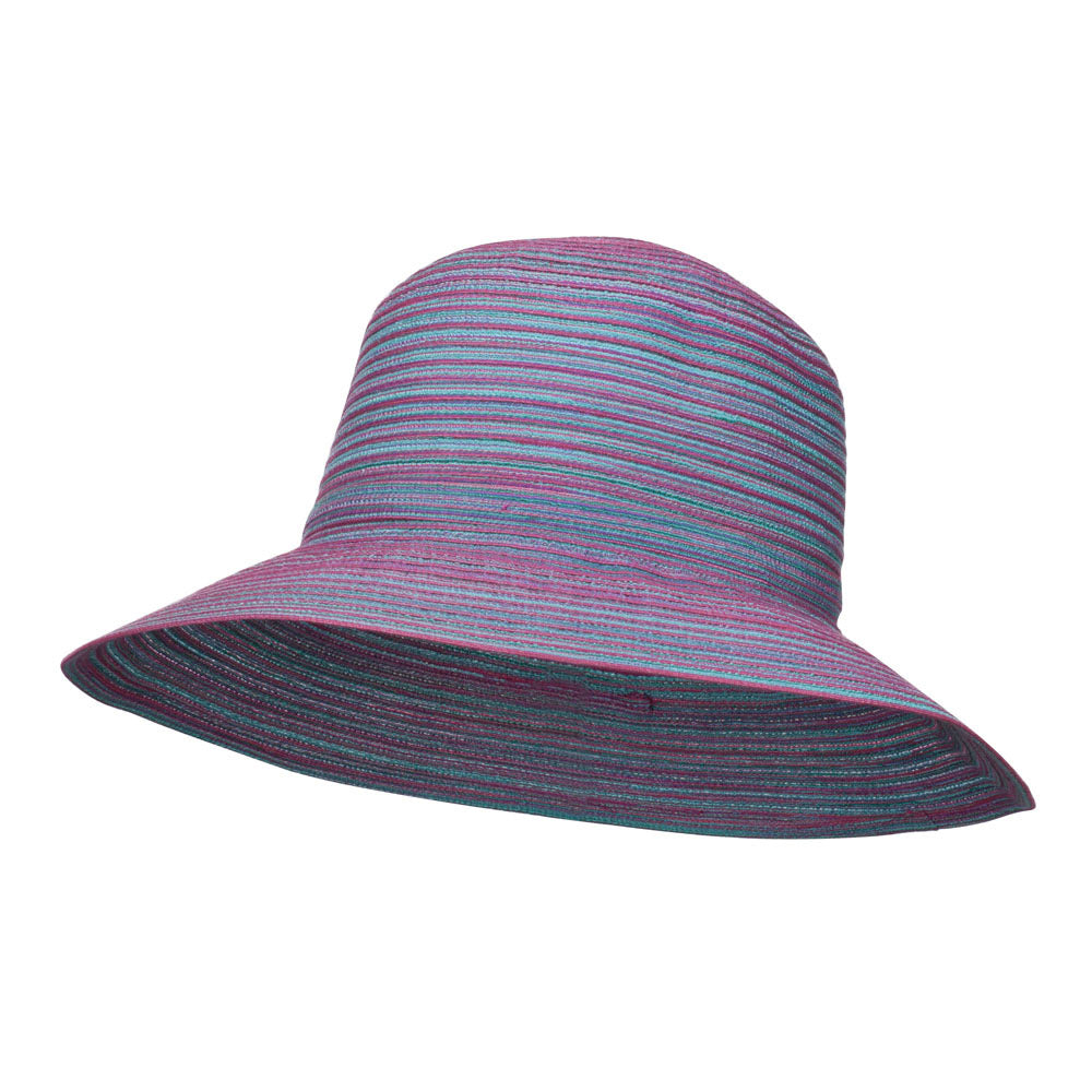 UPF 40+ Poly Braid Mix Hat - Fuchsia OSFM