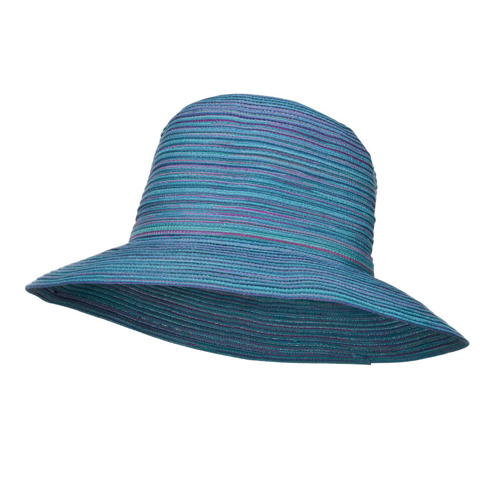 UPF 40+ Poly Braid Mix Hat - Blue OSFM