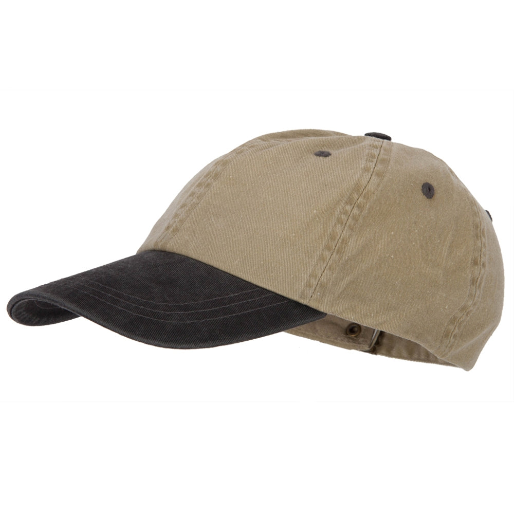 Youth Pigment Dyed Washed Cap - Khaki Black OSFM