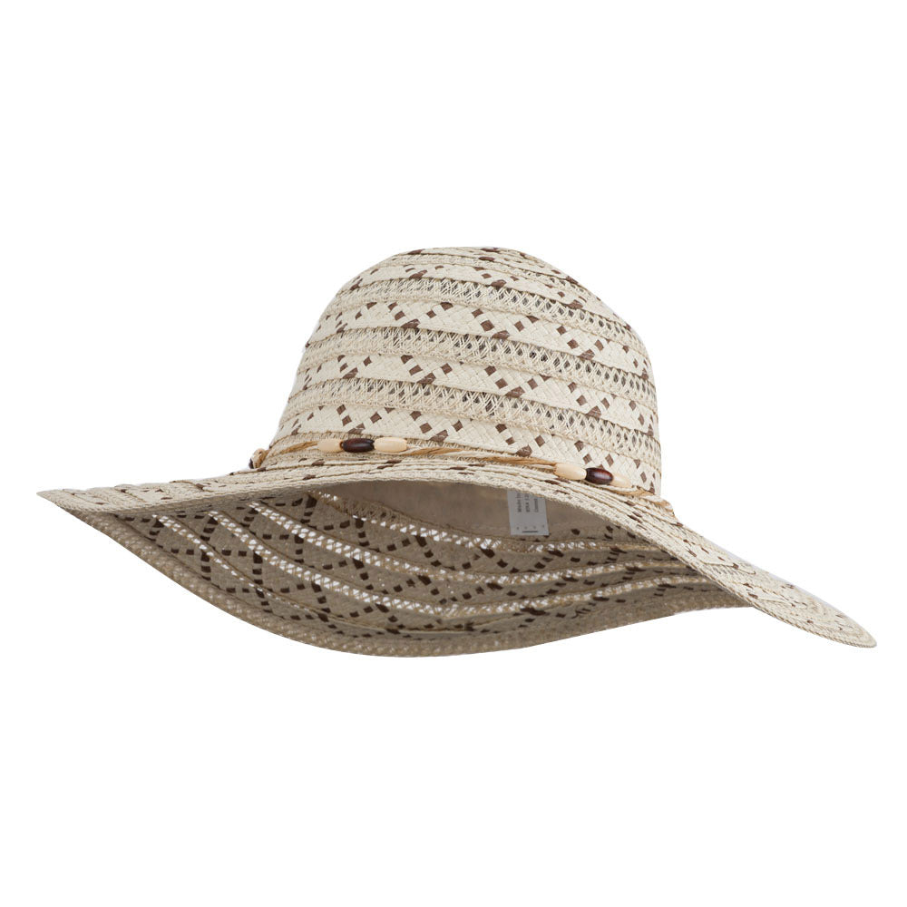 Toyo Braid Zig Zag Dot Hat - Natural OSFM